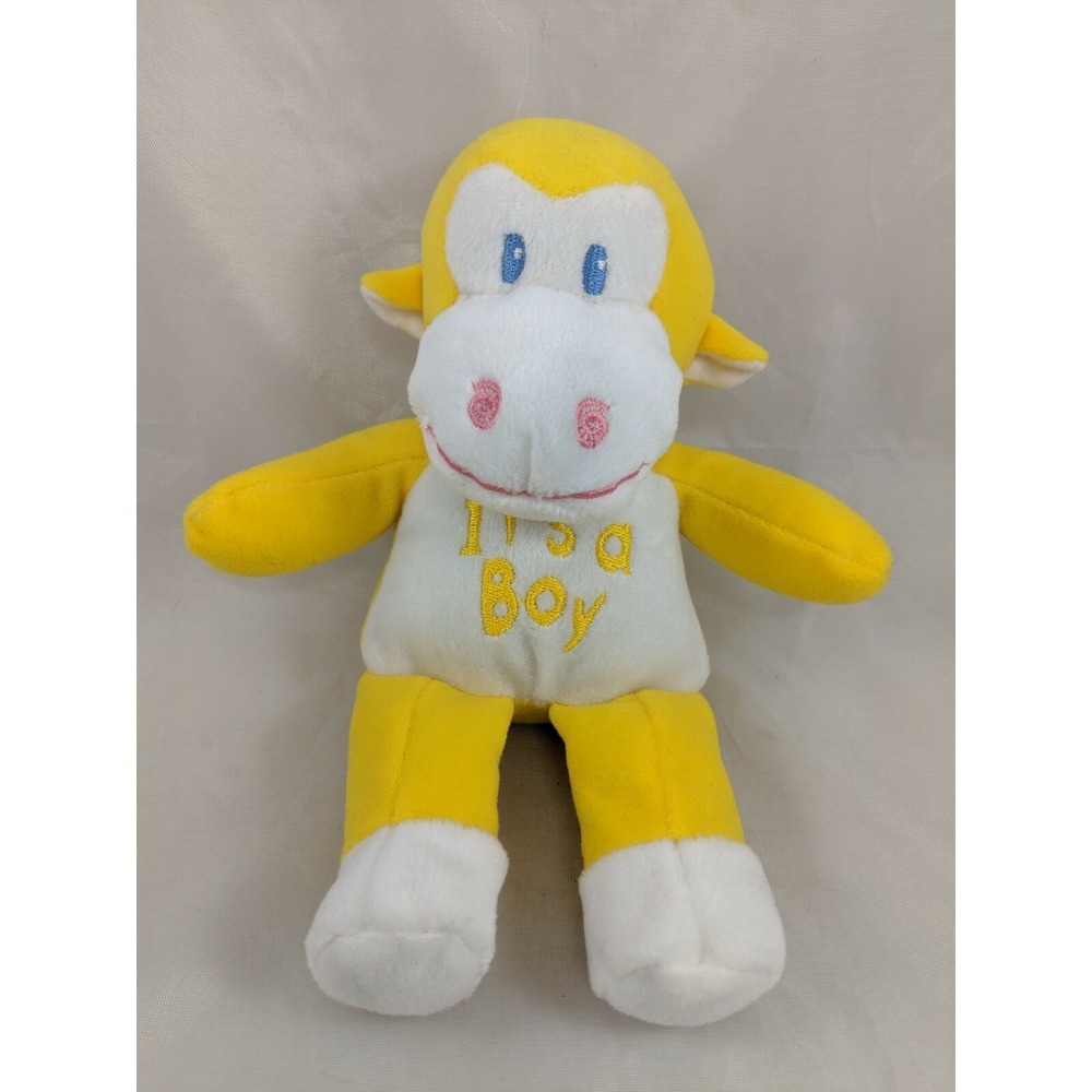 Sugar Loaf Yellow Monkey Ape Chimp Plush 9 Inch Its a Boy Stuffed Animal toy